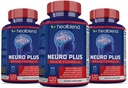 Neuro Plus Formule Cerveau et Focus - Supplément Cerveau Booster, soutient la clarté mentale et Focus - Améliore la concentration et l'énergie mentale – 120 Capsules (3 Pack)