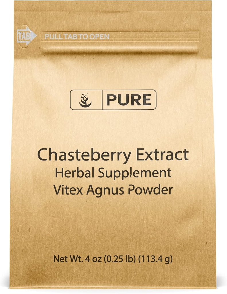 PURE ORIGINAL INGREDIENTS Chasteberry Extract (4oz) Vitex Agnus-Castus Tree, Non-GMO