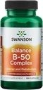 Swanson B-50 Complex - Vitamin Supplement Promoting Energy & Metabolism Support - May Support Heart Health, Memory & Support - (100 Capsules)