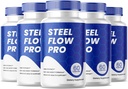 Capsules Steel Flow Pro, pilules de supplément de santé de la prostate - la force maximale, soutient la santé de la prostate, tout le pack de formule naturelle de 5 (300 capsules)