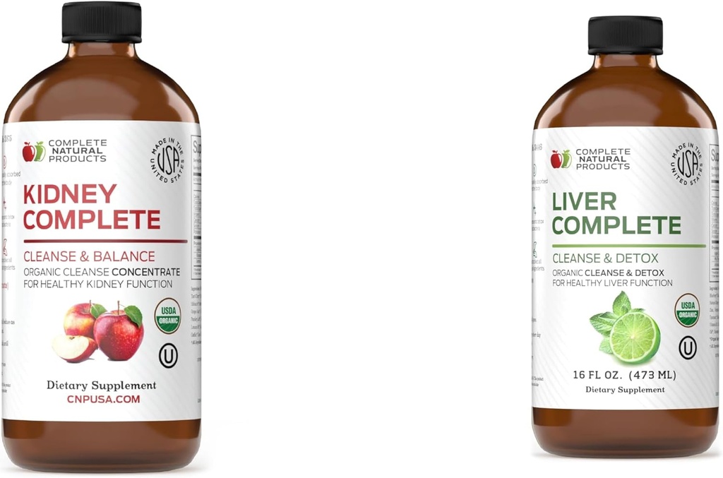 Complete Natural Products Kidney Complete 16oz & Liver Complete 16oz Bundle