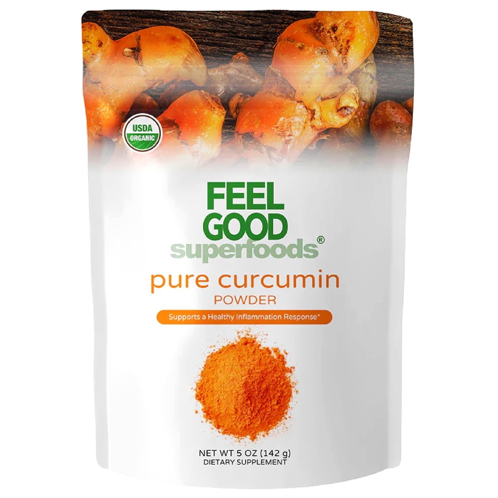 BONNES ALIMENTS Superaliments Poudre de curcumine pure, biologique, non-OGM, végétalien de racine de curcuma en vrac au sol de l'Inde, supplément de Curcuma Longa, 5 oz