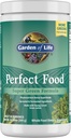 Garden of Life Perfect Food Super Green Formula - 30 portions, 45 Superfoods, Verts, Fruits et Veggie Juice Superfood Supplément en poudre, Probiotiques, Spiruline biologique pour la digestion et la santé immunitaire