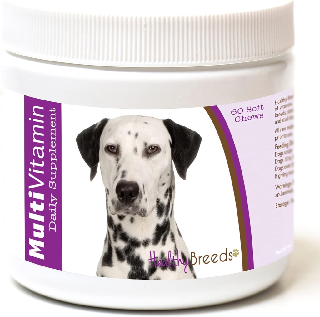 Breeds en santé Dalmatie Multi-Vitamine Soft Chews 60 Compte