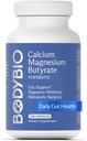BodyBio Butyrate - Postbiotique pour la santé des Guts, le soutien digestif, le dégel, le gaz et le soulagement de la constipation, la réparation des Guts maigres - Calcium, Magnésium + supplément d'acide butyrique pour le mieux-être GI