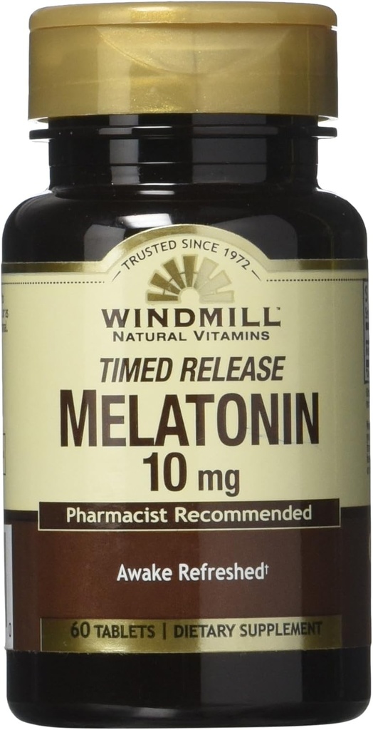 Windmill Melatonin Tabs, 10 mg, T/R Wmill 60