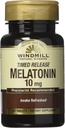 Mélatonine du moulin à vent Tables, 10 mg, T/R Wmill 60