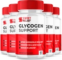 (5 packs) Glycogène de soulagement sucré Capsules de soutien, Supplément nettoyant pour vaisseaux sanguins de soulagement sucré, Glycogène de relève sucré Soutien sucré, Glycogène de soulagement sucré (300 capsules)