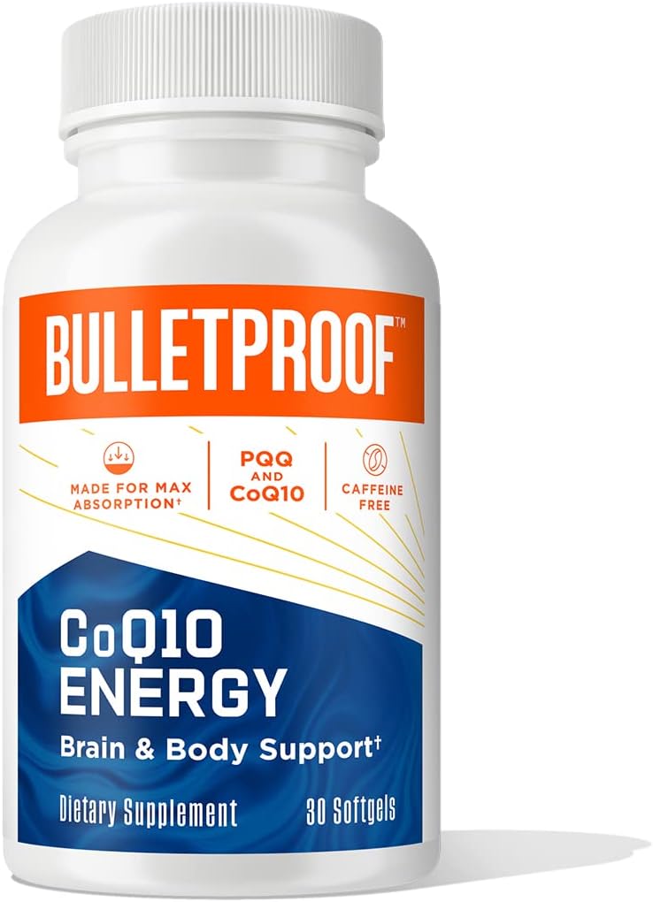 Bulletproof CoQ10 Energy Softgel, 30 comtes, complément à la puissance de votre cerveau et de votre corps