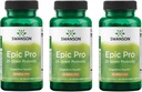 Swanson Epic-Pro 25-Strain Probiotic 30 Billion CFU Digestive Health Immune System Support Prebiotic Nutraflora FOS 30 DRcaps Veggie Capsules (Caps) (3 Pack)