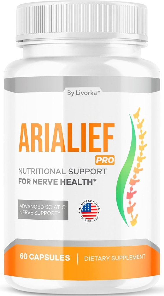 LIVORKA Aralief Pro Capsules pour Sciatica, Arialeaf Nutritional Support for Nerve Health, Arialeaf Prime Palm Sciatica, Aria Leaf Primepalm Aria LIEF Vitamine, 1 mois