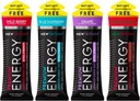 NewTrition® Extra Strength Energy Shots, 250mg Caffeine Energy with Vitamine B & Amino Acides, Vitamine Energy Shot sans sucre, Zero Calorie Focus & Stamina Booster, 1,7 fl oz (paquet de 4, 4 saveurs-Mixed-1)