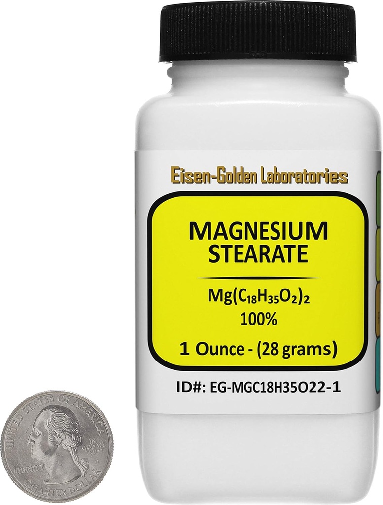 Stéarate de magnésium [Mg(C18H35O2) 2] 100% USP poudre de qualité alimentaire 1 oz dans une bouteille