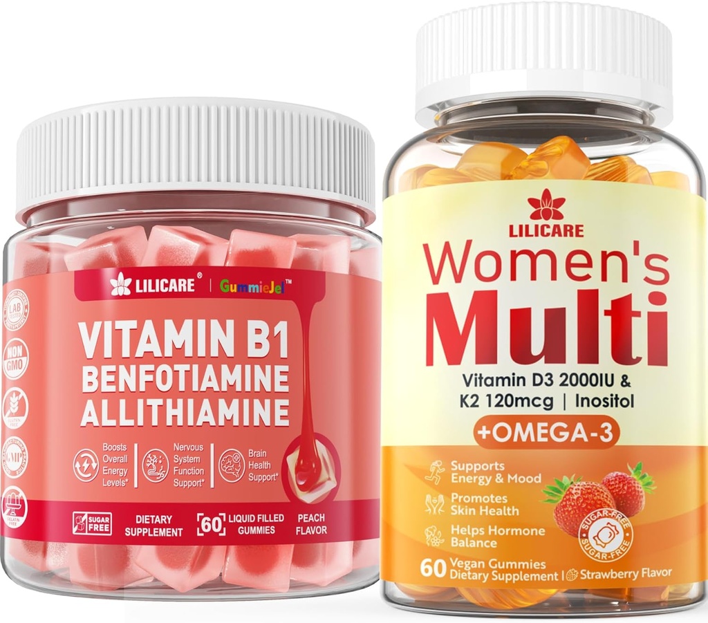Femmes Multivitamine Gummies+Vitamine B1 Gummies