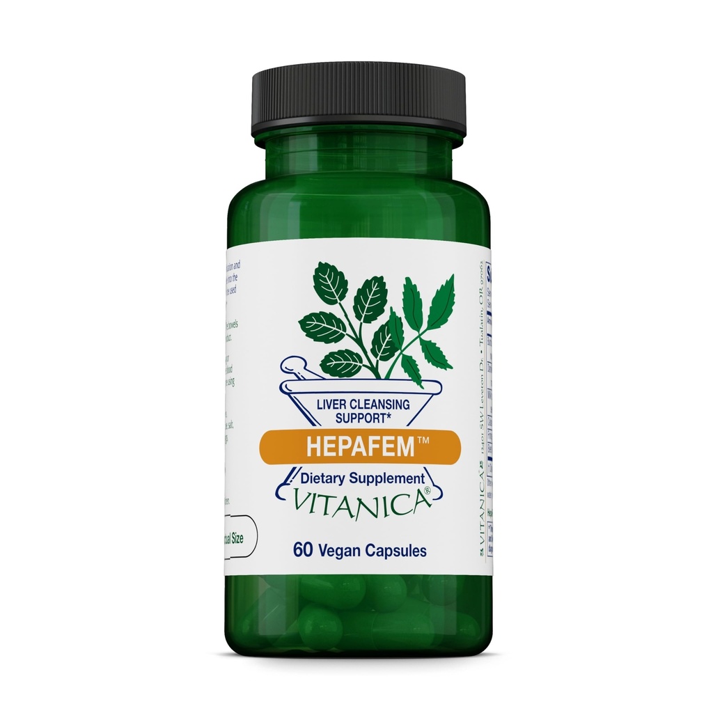 Vitanica Hepafem - Liver Health Supplement with Dandelion & Beetroot - Gallbladder Health Support - Herbal Supplement with Milk Thistle for Detox Support - Vegan - 60 Capsules
