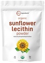 Micro ingrédients Lécithine de tournesol biologique en poudre, 1 livre, agriculture durable, pressé à froid, riche en phosphatidyl choline et protéines, fabrication de vitamine C liposomique, supplément d'allaitement, non-OGM