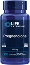 Prolongation de la durée de vie Pregnenolone - Supplément d'équilibre hormonal pour les taux d'hormones sains, 100 mg - Hormone Balance, Mémoire, Focus, Santé cognitive - Sans gluten, Non-OGM, 100 Capsules