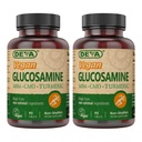 DEVA Glucosamine végétalienne-MSM-CMO et supplément curcuma - Supplément nutritionnel sans gluten à base de plantes - 90 comprimés (paquet de 2)