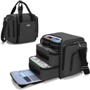 BAFASO Large Pill Bottle Organizer with 4 Inner Removable Pouches, Medicine Bag Come with Shoulder Strap (BAG ONLY), Black