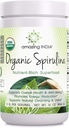 Amazing India Bio Spiruline Poudre (non-OGM) 16 oz (454 gm) - Soutient la régénération cellulaire, la santé immunitaire, la désintoxication et la santé globale*