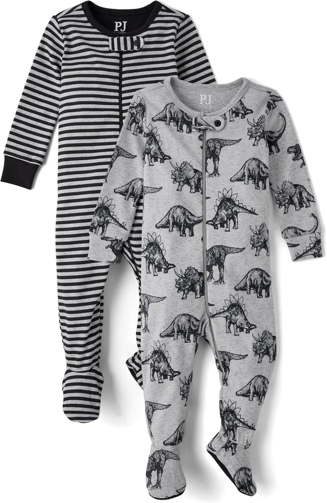 La place des enfants Bébés et tout-petits Garçons rayés Snug Fit coton une pièce Pajamas 3-Pack