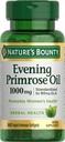 Huile de Primrose de la nature 1000mg, favorise la santé des femmes, supplément à base de plantes, sans gluten, 60 softgels à libération rapide