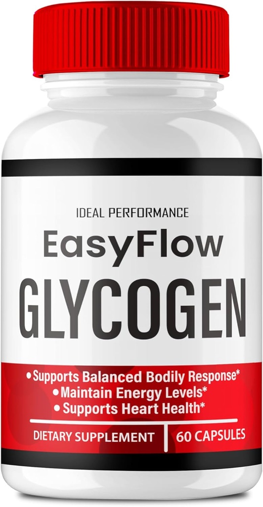 Capsules de support pour les glycogènes à flux facile - Formule officielle de support pour les glycogènes Pills pour flux facile, débit facile - force maximale, pilules pour optimisation de Glyco, santé globale, capsules pour flux facile Avis (60 capsules)
