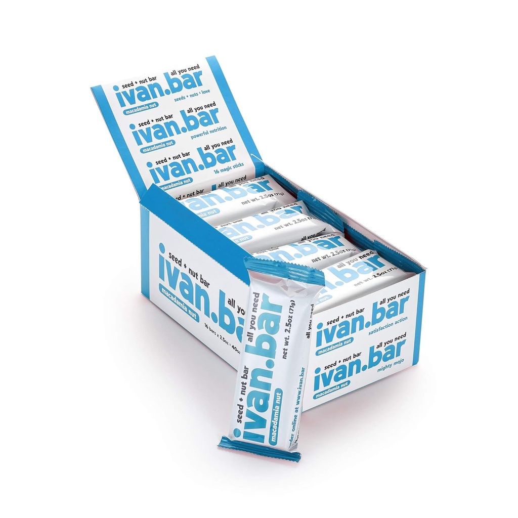 ivan.bar Protein Packed Energy Snack Bar (Paquet de 16 barres) Fournit de l'énergie saine.