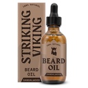 Huile de barbe de santal viking pour les hommes - 2 Fl Oz, Scent de santal - soin naturel hydratant et adoucissant de la barbe avec argan, jojoba, amande et arbre à thé - Non-Greasy, formule d'absorption rapide