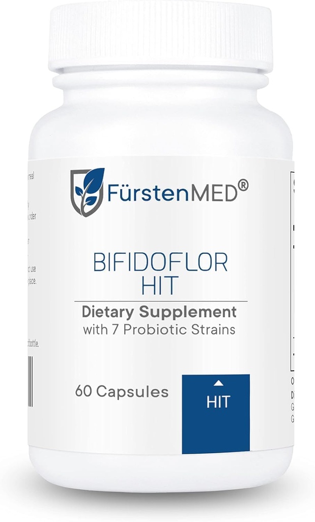 FürstenMED Bifidoflor HIT - Supplément probiotique - Lactobacillus Salivarius, Gasseri, Rhamnosus & 4 Bifidobacterium Probiotic - Gut Digestive Normal Soutien sanitaire - 60 Capsules Vegan
