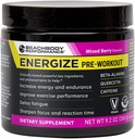 BODi Energize Pre Workout Powder - Beta-Alanine, Quercetin et formule de caféine à faible teneur en sodium pour l'énergie améliorée et la concentration, augmenter le supplément d'énergie et d'endurance, baie mixte, 40 portions