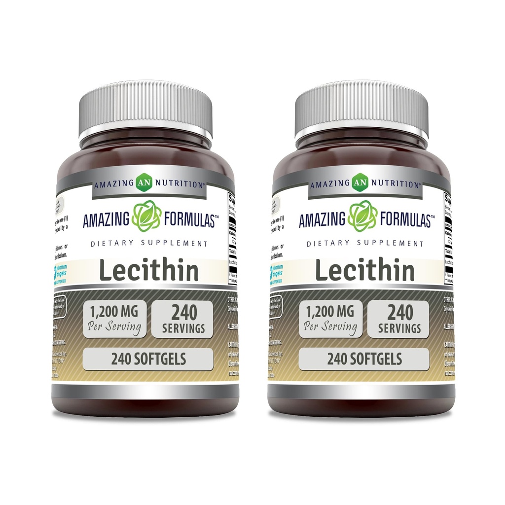 Formules étonnantes Lécithine 1200 mg softgels Supplement