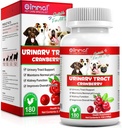 Canneberge pour chiens - 180 Canneberge Supplément Tablet pour chiens soutient l'infection par la vésicule, l'incontinence des chiens, la pierre vésiculeuse et le chien UTI, supplément pour animaux traite les comprimés pour tous les chiens races et les âges