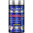 ALLMAX Nutrition Omega 3 Concentré d'huile de poisson à eau froide ultra-pure, 180 Compte