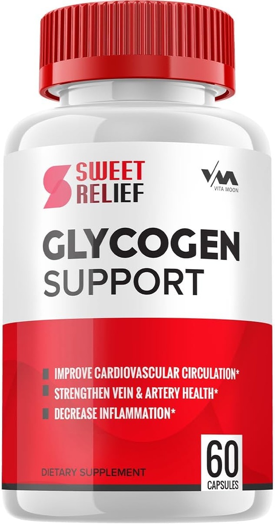 (1 Pack) Glycogen de SweetRelief – Nettoyant Capsule de Relief Sweet, pilules SweetRelief, formule avancée pour le bien-être général, avis Glycogen de Relief Sweet, 60 capsules