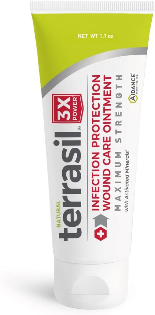 soins des plaies terrasil MAX 3X - onguent de guérison des plaies, protection contre les infections pour les plaies de lit, les plaies de pression, les ulcères, les plaquettes, les découpes, les éclats et les brûlures.
