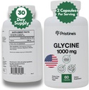 Old Label Glycine 1000MG Amino Acid Supplément Capsules de soutien du sommeil - 30 jours d'approvisionnement - Récupération des muscles, santé rénale et collagène