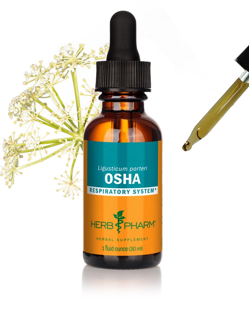 Extrait liquide de racine d'Osha pour support respiratoire - 1 once