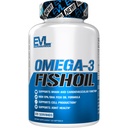 Évlution Nutrition Triple force Omega 3 Huile de poisson - Huile de poisson sans Burpless EPA Supplément Omega 3 de DHA dans les softgels agrumes faciles à avaler Flavor - Supplément enrobé de poisson entérique - 120 Compte