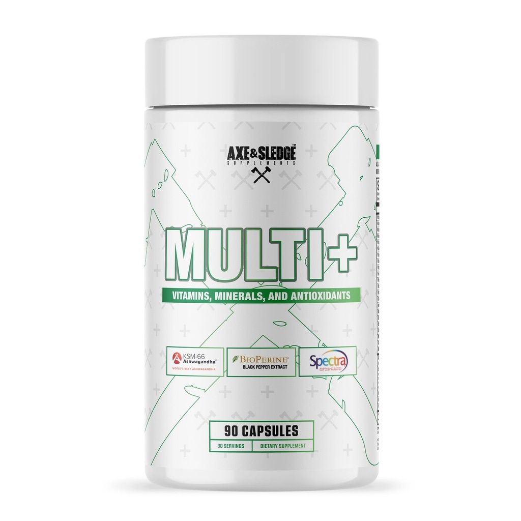 Axe et luge Multi Plus Multivitamines et minéraux biodisponibles 24 Multivitamines et minéraux, Ashwagandha