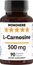 L-Carnosine 500 mg - 90 gélules - 90 portions