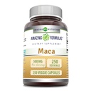 Formules étonnantes Maca 500 Mg.com Capsules végétariennes Supplément.com Non-GMO.com Sans gluten Fabriqué aux États-Unis (1 Pack.com 250 Count)