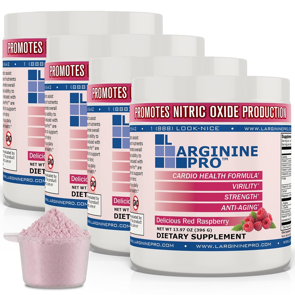 L-ARGININE PRO.500mg L-Arginine Plus L-Citrulline 1 100mg Raspberry poudre de supplément de boisson pour une production accrue d'oxyde nitrique