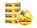 LyvWel 56mg Pouches d'énergie caféine – Ananas – Énergie propre et focus boost avec Guarana – 5-paquets avec 16 Pouches par boîte (80 Pouches totales)