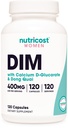 Nutricost Diindolylméthane Supplément DIM pour femmes 400mg, 120 Capsules, avec Dong Quai, Calcium et Cohosh Noir - Vegan, Non-OGM et sans gluten