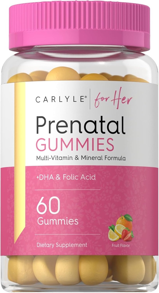 Carlyle Gommies prénatales pour les femmes avec DHA et l'acide folique