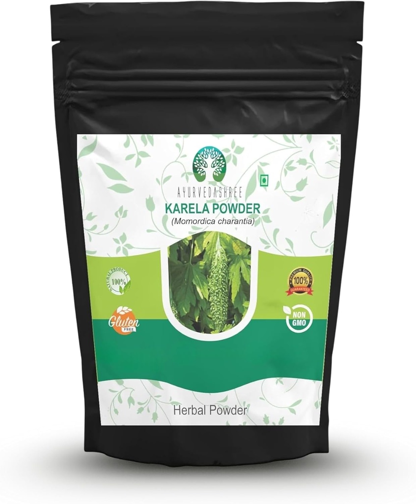 Bitter Melon Powder 200 Gm I Momordica Charantia/Karela Fruit Powder I Herbe ayurvédique Je soutiens la fonction hépatique I supplément à base de plantes I soutient la peau et l'estomac