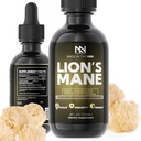 Supplément de Champignons Lions Mane - Extrait biologique de Mane Lions pour la santé du cerveau, la mémoire, le focus et le soutien immunitaire - Teinture liquide végétalienne nootropique - Fabriqué aux États-Unis - 4 Fl Oz