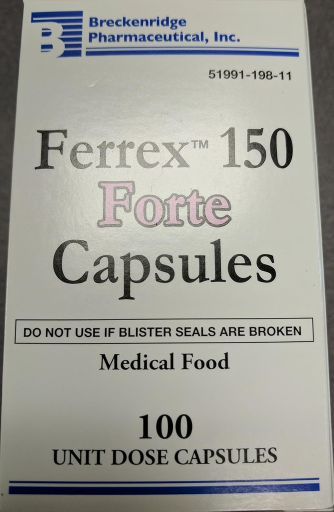 Ferrex 150 Capsules Forte - 100 Plaquettes thermoformées