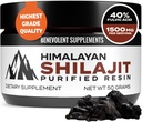Pure Himalayan Shilajit Résine 1500mg.40% Acid Fulvic (Maximum Potency).Shilajit naturel pour les hommes et les femmes avec 85+ Trace Minerals Supplément pour l'énergie et la performance.